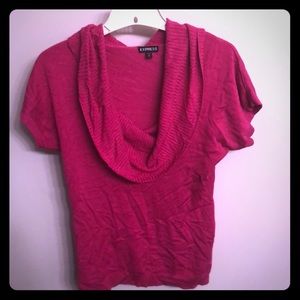 Pink loose-neck sweater. Barely worn